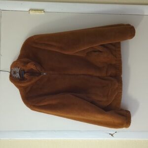 Chocolate brown teddy bear Cynthia Rowley jacket